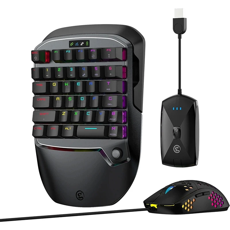 کیبورد و ماوس گیمینگ گیمسر مدل VX2 AimSwitch، مکانیکال سوییچ قرمز، Tenkeyless، نورپردازی RGB