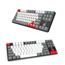 کیبورد گیمینگ هیسکا مدل HX-KEG440، سوییچ مکانیکال آبی، Tenkeyless، نورپردازی RGB