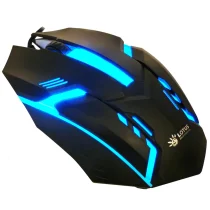 ماوس گیمینگ باسیم لوتوس مدل BLUELIGHT-5W با حسگر اپتیکال، دارای ۳ کلید، رابط USB، دقت ۳۲۰۰ DPI، بدنه ارگونومیک و مقاوم، کد ۲۰۲۴