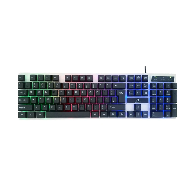 کیبورد مخصوص بازی جکنگ مدل JK_922، سوییچ ممبران ، Full Size، نورپردازی LED RGB