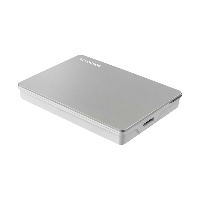 هارد اکسترنال قابل حمل توشیبا مدل Canvio Flex، با ظرفیت ۲ ترابایت، دارای رابط کابل USB Type-A 3.2، سازگار با ویندوز، مک و تبلت، مقاوم در برابر خط و خش