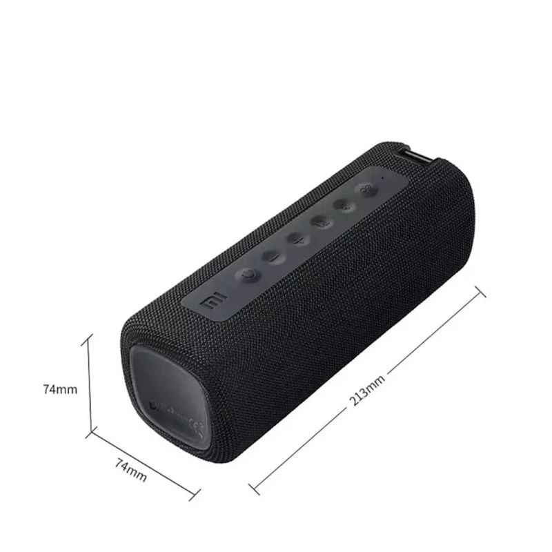 اسپیکر بلوتوثی قابل حمل شیائومی مدل Mi 16W، مدت زمان پخش تا ۱۳ ساعت، نسخه بلوتوث ۵، نوع باتری لیتیوم یونی، مدت زمان شارژ شدن ۴ ساعت، همراه با کابل شارژ، درگاه ارتباطی شامل USB Type-C 3.0، مقاوم در برابر آب، قابلیت اتصال TWS