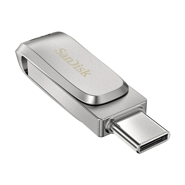 فلش مموری ۵۱۲ گیگابایت سن دیسک مدل Ultra Dual Drive Luxe، دارای رابط‌های USB 3.1 و USB Type-C