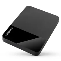 هارد اکسترنال قابل حمل توشیبا مدل Canvio Ready، با ظرفیت ۴ ترابایت، دارای رابط کابل USB Type-A 3.0، سازگار با ویندوز و مک، با سرعت چرخش ۵۴۰۰ دور در دقیقه، دارای نشانگر LED